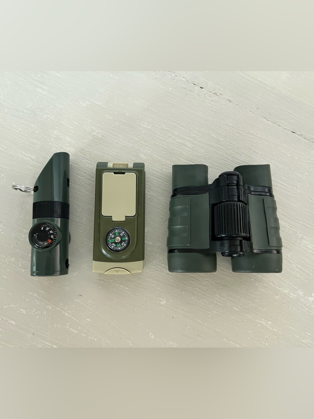 Kids Spy Gear Explorer Kit 3 Pc Binoculars Compass Whistle Adventure Toy Set